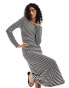 Фото #8 товара Vero Moda crochet maxi dress in mono stripe