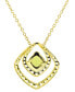 Peridot (1 ct. t.w.) & Lab-Grown White Sapphire (7/8 ct. t.w.) Geometric 18" Pendant Necklace in 14k Gold-Plated Sterling Silver