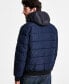 Фото #2 товара Men's Hooded Puffer Bomber Jacket