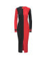 Фото #1 товара Women's Black, Red Atlanta Falcons Shoko Knit Button-Up Sweater Dress