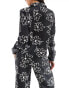 JDY boxy shirt co-ord in black floral print 36 - фото #4