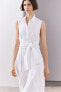 Zw collection knotted poplin shirt dress