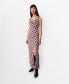 Фото #1 товара Women's Check-Print Midi-Dress