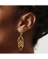 ფოტო #3 პროდუქტის Stainless Steel Polished Yellow plated Twisted Dangle Earrings