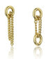 Modern asymmetric gold plated earrings Brynn EWE23126G
