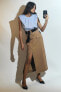 Фото #1 товара Комбинированное платье миди с ремнем ZARA