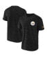 ფოტო #2 პროდუქტის Men's NFL x Darius Rucker Collection by Black Pittsburgh Steelers Slub Henley T-shirt