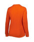 ფოტო #2 პროდუქტის Women's Orange Clemson Tigers Surf Southlawn Waffle-Knit Thermal Tri-Blend Long Sleeve T-shirt