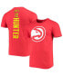 ფოტო #1 პროდუქტის Men's De'Andre Hunter Red Atlanta Hawks Playmaker Name and Number Logo T-shirt