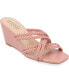 ფოტო #1 პროდუქტის Women's Baylen Strappy Braided Wedge Sandals