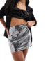 Фото #4 товара Mango sequin mini skirt in silver