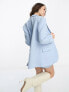 & Other Stories co-ord tweed blazer in light blue