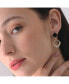 ფოტო #3 პროდუქტის Women's Black Embellished Geometric Drop Earrings