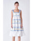 ფოტო #2 პროდუქტის Women's Embroidered Midi Dress