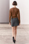 Фото #3 товара Мини-юбка из шерстяной смеси с оборками на поясе ZARA Wool Blend "Zw collection"
