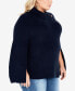 Фото #5 товара Plus Size Dani Button Cape Sweater
