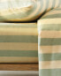 Striped print fitted sheet