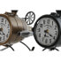 Фото #4 товара Часы настольные Home ESPRIT Loft Чёрный Позолоченный PVC Металл 18 х 23 х 24 см (2 штуки)