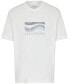 Men's Cotton Wave Logo Print T Shirt