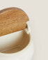 Фото #6 товара Ceramic salt shaker with wooden lid