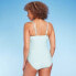 Women's U-Wire One Piece Swimsuit - Shade & Shore Light Blue Geo Print M