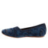 Фото #4 товара Softwalk Sicily S1861-462 Womens Blue Leather Slip On Ballet Flats Shoes 5.5