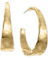 ფოტო #10 პროდუქტის Hammered Metal Medium Hoop Earrings 1-.5", Created for Macy's