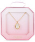 ფოტო #3 პროდუქტის Gold-Tone Removable Stone Oval Locket Pendant Necklace, 18" + 3" extender