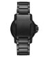 Фото #6 товара Men's Cali Diver Ionic Plated Black Stainless Steel Watch 40MM