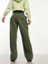 New Look wide leg joggers in khaki 34 - фото #5