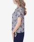 ფოტო #3 პროდუქტის Women's All American Lined Space Dye Stars T-shirt with Side Tie