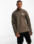 Emporio Armani EA7 quarter zip sweatshirt in beige