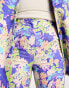 Фото #4 товара ASOS DESIGN floral tailored dad trouser in blue