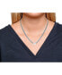 ფოტო #2 პროდუქტის Diamond Heart Mesh 18" Pendant Necklace (1/8 ct. t.w.) in Sterling Silver