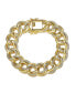 ფოტო #1 პროდუქტის 14K Gold Plated Cubic Zirconia Heavy Chain Bracelet