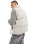 Фото #4 товара Bershka puffer gilet in stone