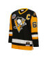 Фото #3 товара Men's Mario Lemieux Black Pittsburgh Penguins Big and Tall 1991 Captain Patch Blue Line Player Jersey