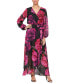 Фото #1 товара Платье SL Fashions Maxi с принтом и завязкой на пояс.