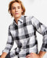 Фото #3 товара Men's Burke Regular-Fit Plaid Button-Down Shirt, Created for Macy's