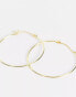 Pieces exclusive 18K plated large hoops in gold