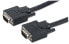 Фото #1 товара Manhattan VGA Monitor Cable - 10m - Black - Male to Male - HD15 - Cable of higher SVGA Specification (fully compatible) - Fully Shielded - Lifetime Warranty - Polybag - 10 m - VGA (D-Sub) - VGA (D-Sub) - Male - Male - Black