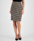 ფოტო #1 პროდუქტის Petite Plaid Pencil Skirt