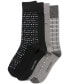 ფოტო #1 პროდუქტის Men's Crew Length Dress Socks, Assorted Patterns, Pack of 4