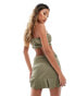 Фото #6 товара Missyempire bandeau top co-ord in khaki