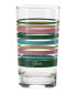 Tropical Stripes 7-Ounce Juice Glass, Set of 4