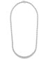 Фото #3 товара Wrapped in Love diamond Graduated 17" Collar Necklace (1 ct. t.w.) in Sterling Silver, Created for Macy's