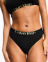 Calvin Klein Future Shift high waist thong with contrast logo waistband in black