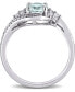 Фото #3 товара Кольцо Macy's Aquamarine White Diamond.