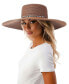 Фото #2 товара Women's Straw Hat with Glass Beaded Trim