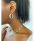 ფოტო #2 პროდუქტის Abma 1.1" Small Hoop in White Gold- Plated Brass